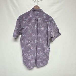 Chaps Ralph Lauren Button Up L Purple Vintage Sailboat Sea Island Cotton Boat